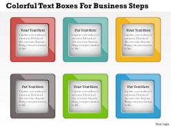 0414 business consulting diagram colorful text boxes for business steps powerpoint slide template