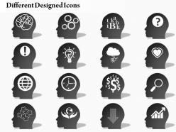 0414 business consulting diagram different designed icons powerpoint slide template
