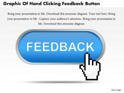 0414 business consulting diagram graphic of hand clicking feedback button powerpoint slide template