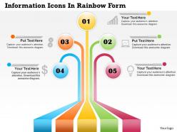 0414 business consulting diagram information icons in rainbow form powerpoint slide template