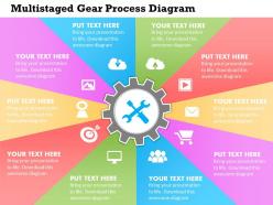 0414 Business Consulting Diagram Multistaged Gear Process Diagram Powerpoint Slide Template
