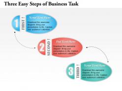 0414 business consulting diagram three easy steps of business task powerpoint slide template