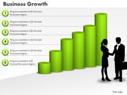 0414 column chart business deal illustration powerpoint graph