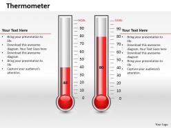 0414 column chart in thermometer style powerpoint graph