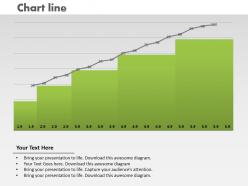 0414 column chart with growth line powerpoint graph