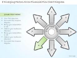 0414 consulting diagram 8 diverging factors arrow financial flow chart diagram powerpoint template