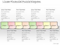0414 consulting diagram linear financial puzzle diagram powerpoint template