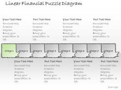 0414 consulting diagram linear financial puzzle diagram powerpoint template