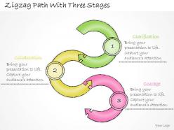 0414 consulting diagram zigzag path with three stages powerpoint template