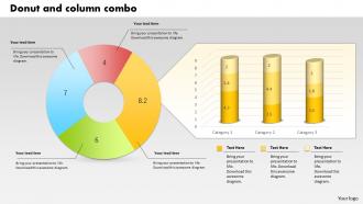 0414 Donut And Column Business Charts Powerpoint Graph