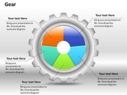0414 gears pie chart business illustration powerpoint graph