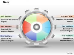 0414 gears pie chart marketing layout powerpoint graph
