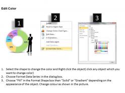 0414 human character with pie chart powerpoint graph