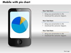 0414 mobile display business pie chart powerpoint graph