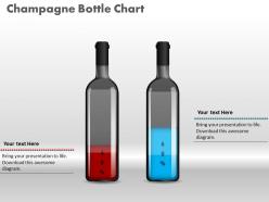0414 percentage data champagne bottle column chart powerpoint graph