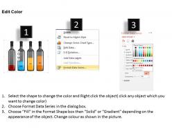 0414 percentage increase champagne bottle column chart powerpoint graph
