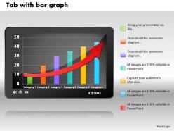 0414 tablate with bar graph column chart powerpoint graph