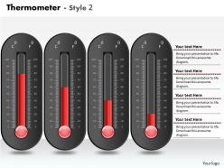 0414 thermometer 4 staged column chart powerpoint graph