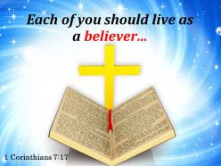 0514 1 corinthians 717 live as a believer powerpoint church sermon