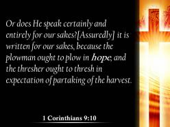 0514 1 corinthians 910 the hope of sharing powerpoint church sermon