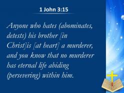 0514 1 john 315 anyone who hates a fellow believer powerpoint church sermon