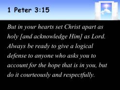 0514 1 peter 315 but in your hearts revere christ powerpoint church sermon