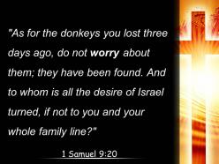 0514 1 samuel 920 as for the donkeys powerpoint church sermon