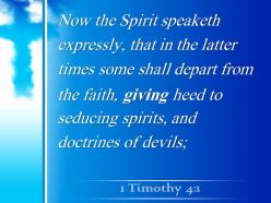 0514 1 timothy 41 the faith and follow powerpoint church sermon