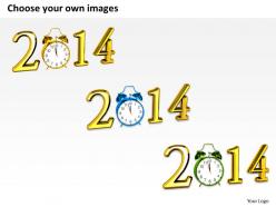 0514 2014 text with clock image graphics for powerpoint