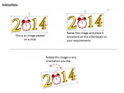 0514 2014 text with clock image graphics for powerpoint
