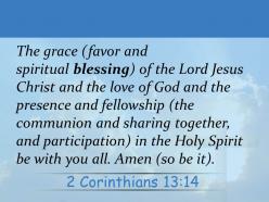 0514 2 corinthians 1314 may the grace of the lord powerpoint church sermon