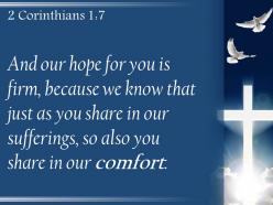 0514 2 corinthians 17 our hope for you is firm powerpoint church sermon