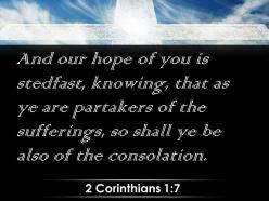 0514 2 corinthians 17 you share in our sufferings powerpoint church sermon