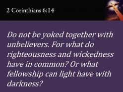 0514 2 corinthians 614 fellowship can light have with darkness powerpoint church sermon