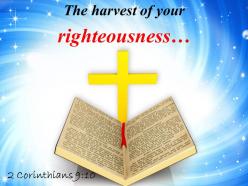 0514 2 corinthians 910 the harvest of your righteousness powerpoint church sermon