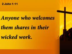 0514 2 john 111 for he who wishes him success powerpoint church sermon