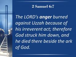 0514 2 samuel 67 the lord anger burned against uzzah powerpoint church sermon