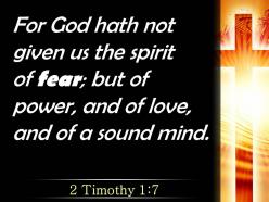 0514 2 timothy 17 the spirit god gave powerpoint church sermon
