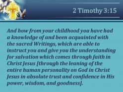 0514 2 timothy 315 you wise for salvation through faith powerpoint church sermon