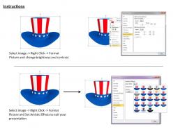 0514 3d hat usa independence day theme image graphics for powerpoint
