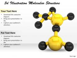 0514 3d illustration molecular structure image graphics for powerpoint