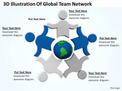 0514 3d illustration of global team network image graphics for powerpoint