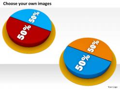 0514 50 50 percentage in pie chart image graphics for powerpoint