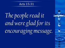 0514 acts 1531 glad for its encouraging message powerpoint church sermon