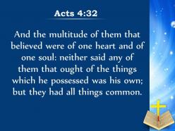 0514 acts 432 all the believers were one powerpoint church sermon