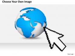 0514 arrow pointing on globe image graphics for powerpoint
