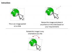 0514 arrow pointing on globe image graphics for powerpoint