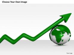 0514 arrow showing global growth image graphics for powerpoint