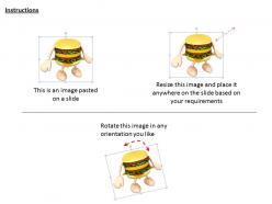 0514 burger with strong arms and legs image graphics for powerpoint