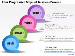 0514 business consulting diagram four progressive steps of business process powerpoint slide template
